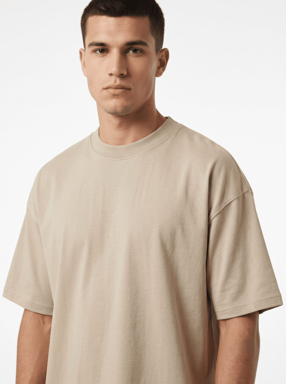 Drop Shoulder Streetwear T-Shirt Model View